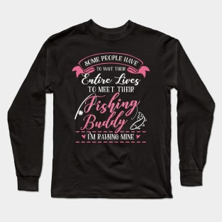 Fishing Mom and Baby Matching T-shirts Gift Long Sleeve T-Shirt